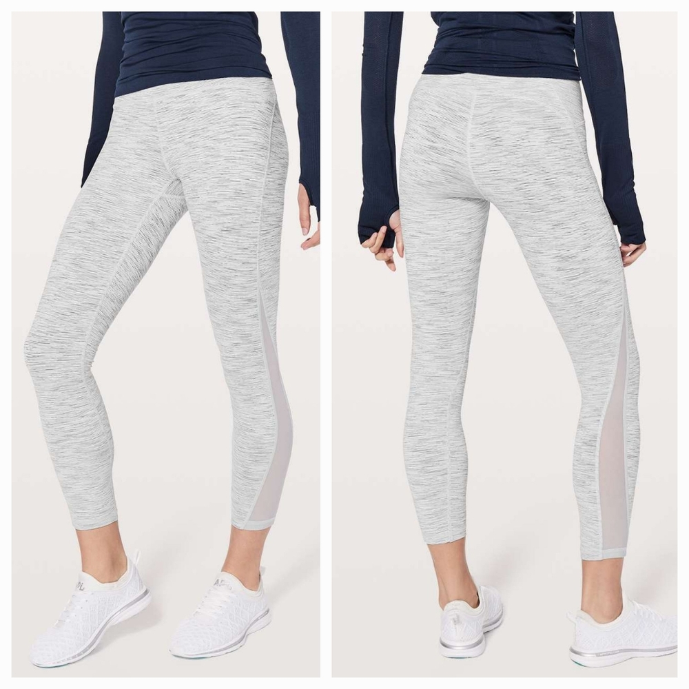 Lululemon Train Times 7/8 Pant *25"Wee Are From Space Ice Grey Alpine White